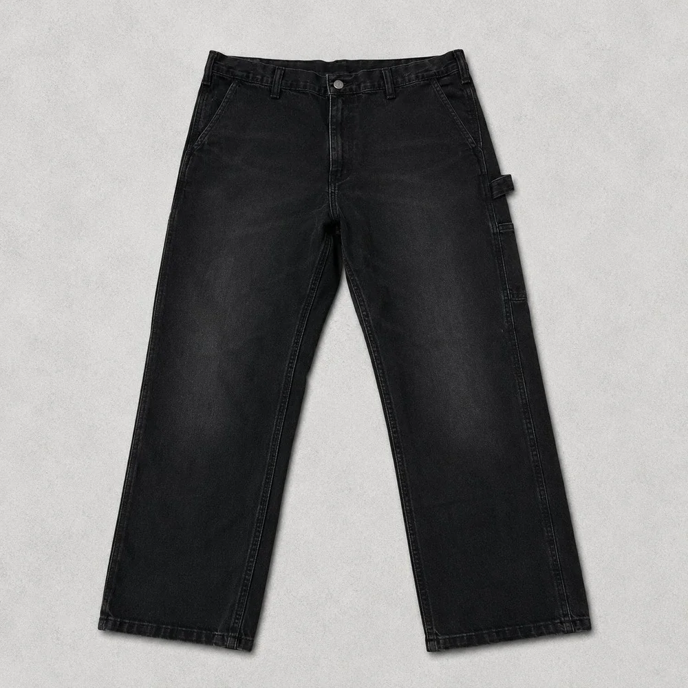 Levi's Carpenter Jeans Mens 34x30 Black Denim Work Utility Pants Relaxed Fit